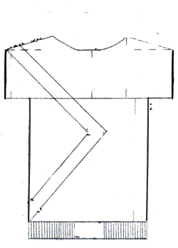 Receita de Tricô a Máquina - Nº 42 - Vestido com Listras em Diagonal TAM 42