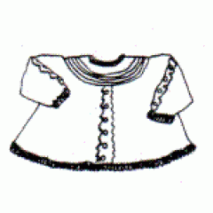 Receita de Tricô a Máquina - Nº 316 - Vestido c/ rendado e bordado - tamanho 1 ano