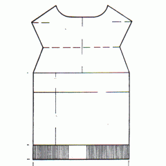 Receita de Tricô a Máquina - Nº 92 - Camisa com Meia Cava Raglã dec. Redondo tam.46